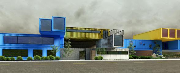 集裝箱建筑模型 創(chuàng)意與實用性的完美融合